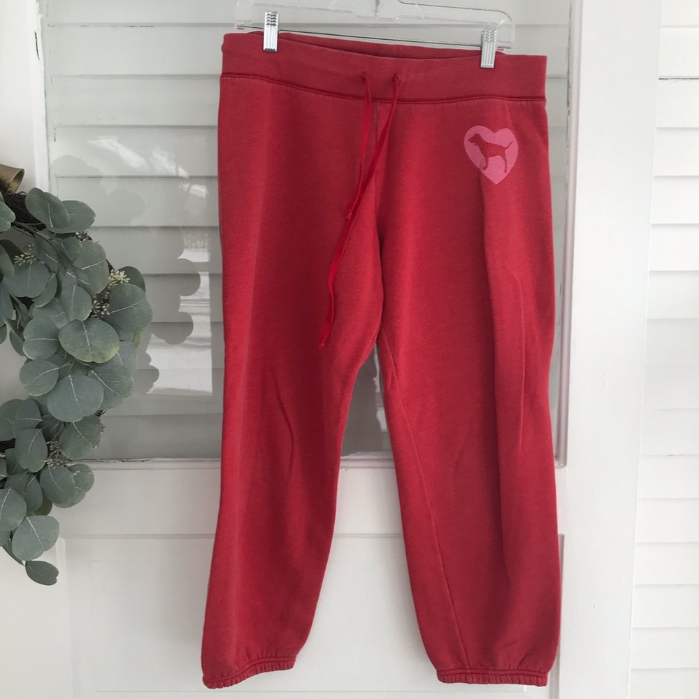 PINK Red Sweatpants